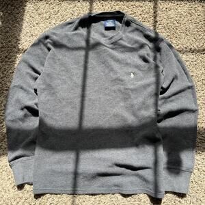 Polo Ralph Lauren Waffle Shirt Men’s XL Black Waffle Knit Long Sleeve Casual